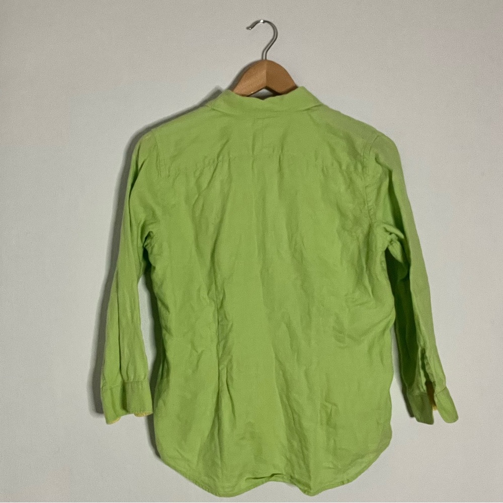 Lauren Ralph Lauren 100% linen logo button down shirt, flip sleeve, small - Picture 2 of 5